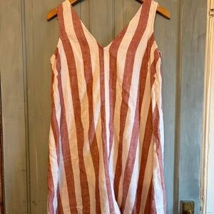 LuLaRoe Red and White Striped Dress